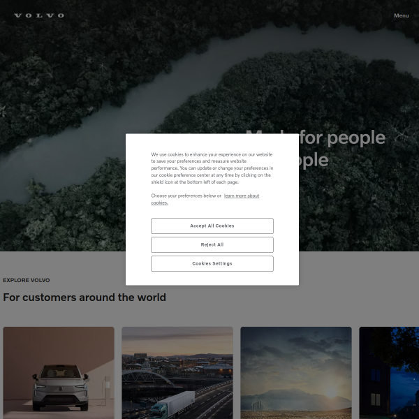 Website preview of Volvo Cars Mississauga