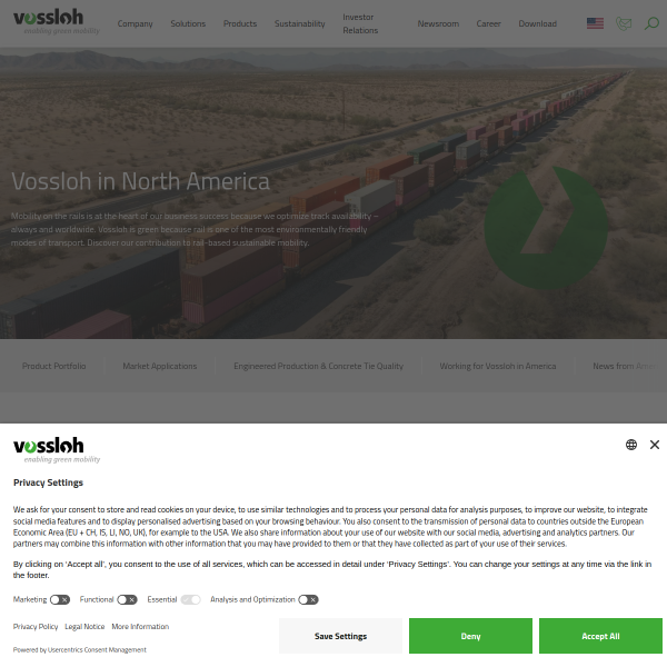 Website preview of VOSSLOH SKAMO SPÓŁKA Z OGRANICZONĄ ODPOWIEDZIALNOŚCIĄ