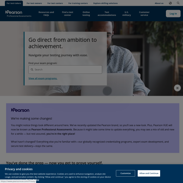Website preview of VUE HOLDINGS, LLC