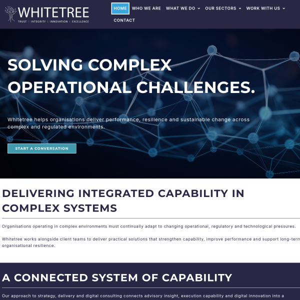Website preview of WHITETREE FUTURES LIMITED