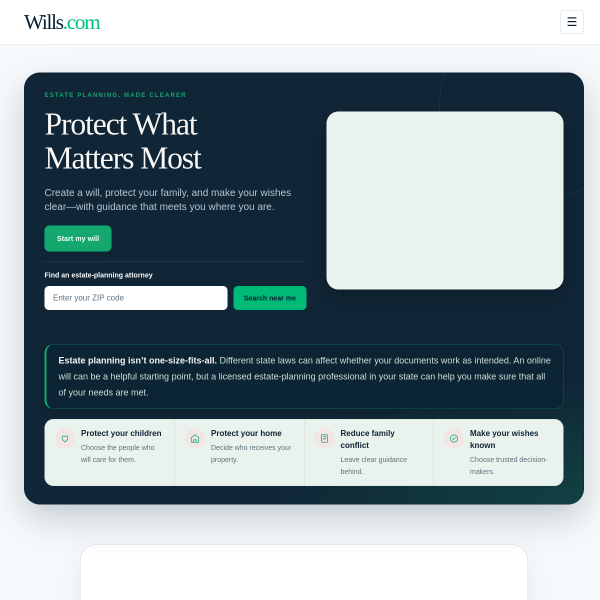 Website preview of WILLS ENTERPRISES, INC