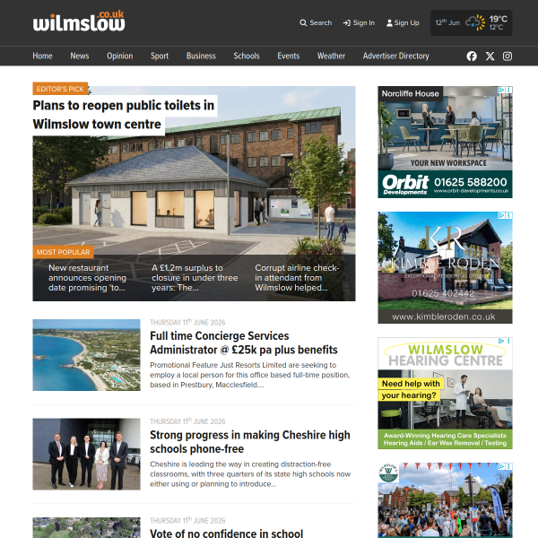 Website preview of WILMSLOW NORTHERN PROPERTIES LIMITED