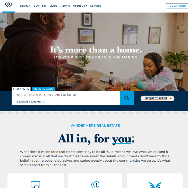 Website preview of WINDERMERE FOUNDATION