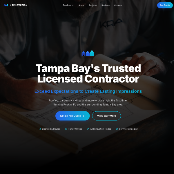 L Renovation LLC website built by Growth Marketing