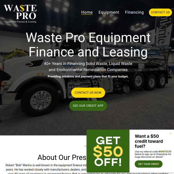 Waste Pro Equipment Finance and Leasing