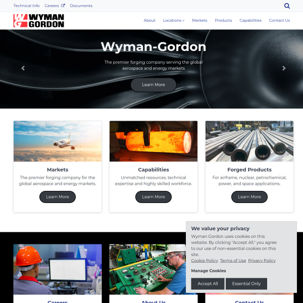 Website preview of wyman’s liquor mart