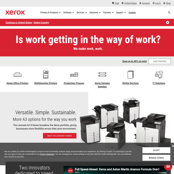 Website preview of XEROX BÜRO ARAÇLARI SERVIS VE TICARET LTD. STI