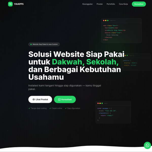 YAIAPPS Landing Page