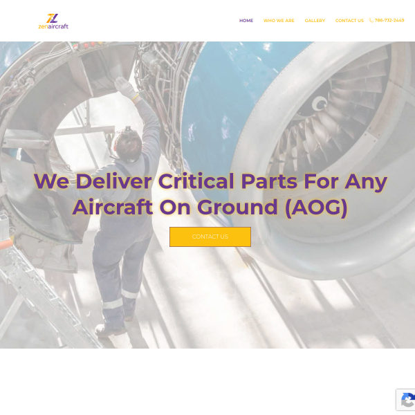 Website preview of Zenaircraft