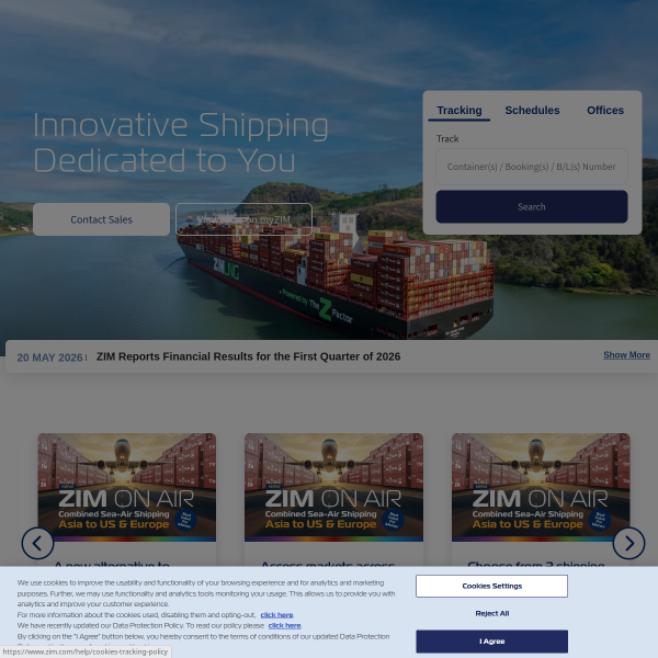 Website preview of Zim Electrical