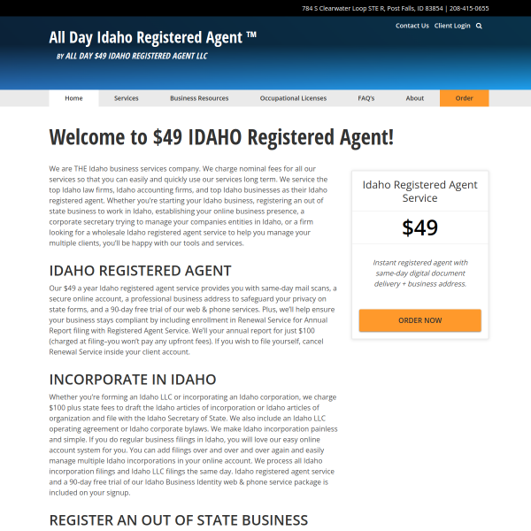 49dollaridahoregisteredagent.com