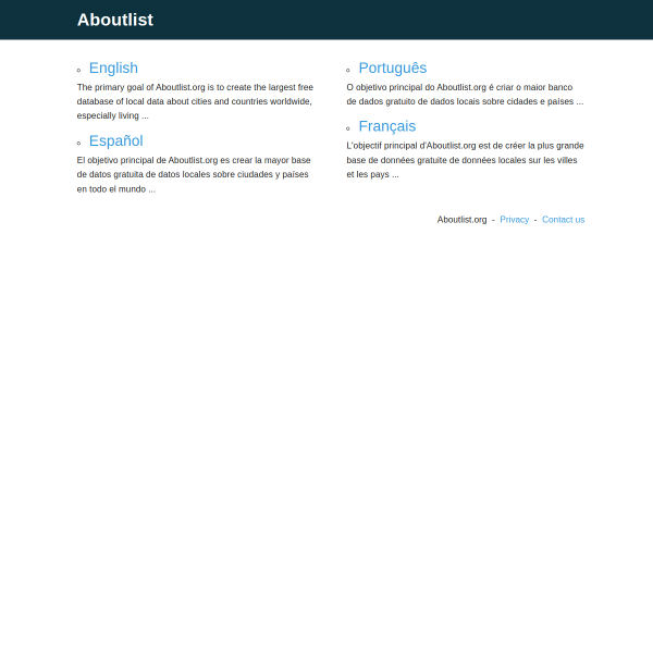 aboutlist.org