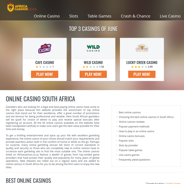 africacasinos.co.za