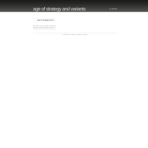 ageofstrategy.net