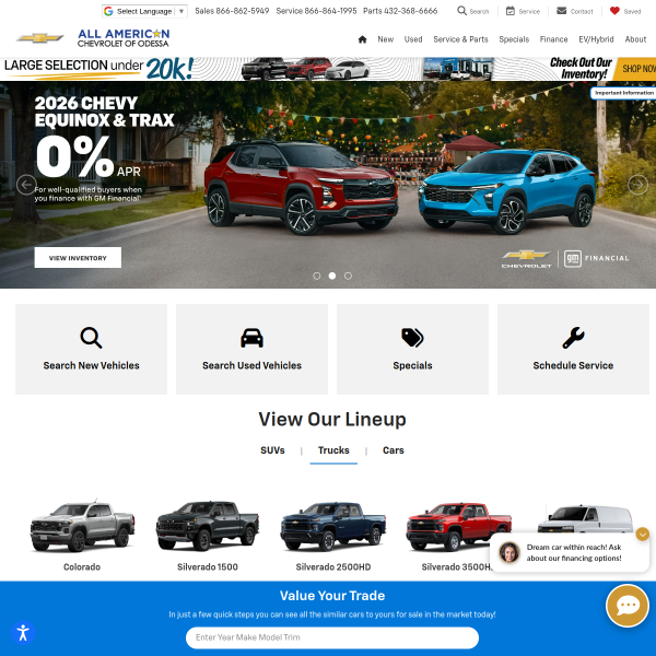 allamericanchevroletodessa.com