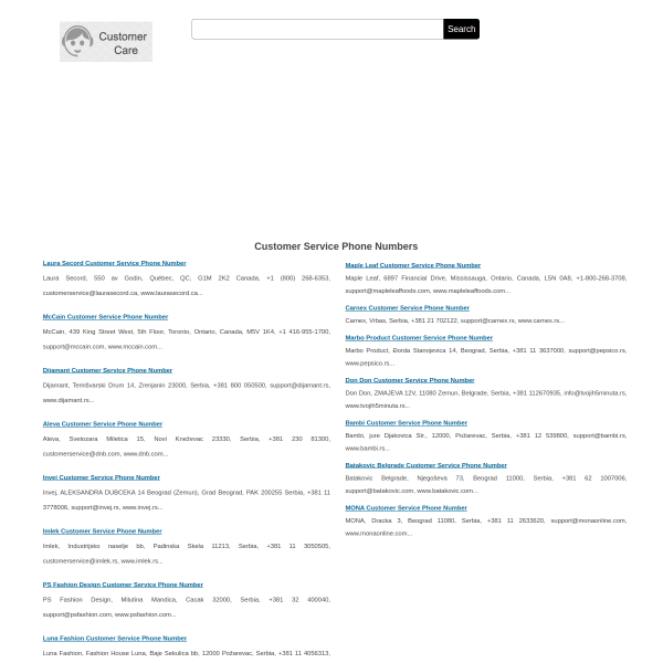 allcustomercarenumbers.net