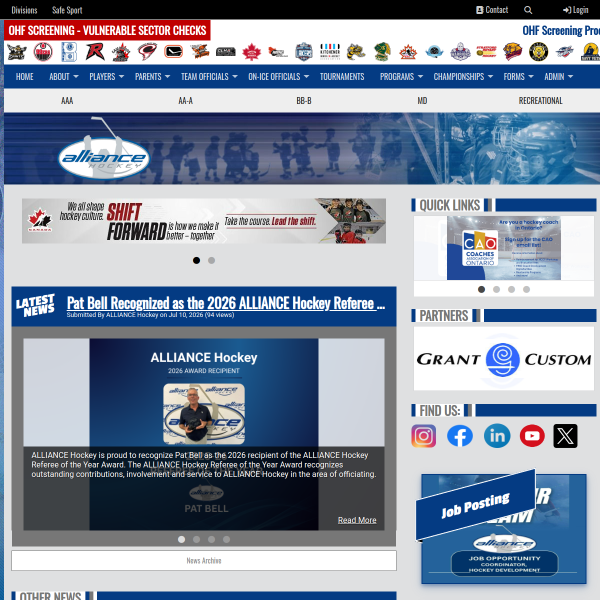 alliancehockey.com