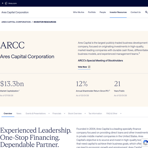 arescapitalcorp.com