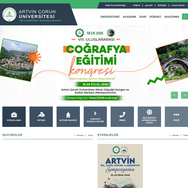 artvin.edu.tr