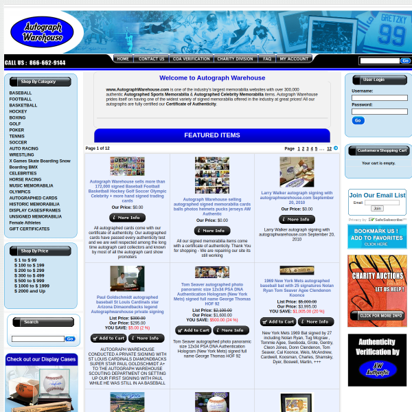 autographwarehouse.com