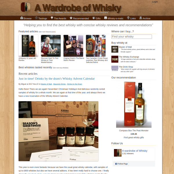 awardrobeofwhisky.com