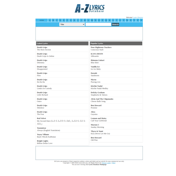 azlyricdb.com