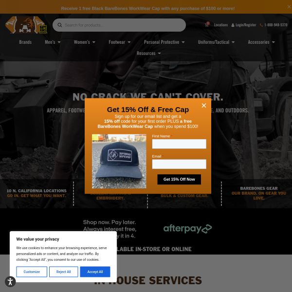 barebonesworkwear.com