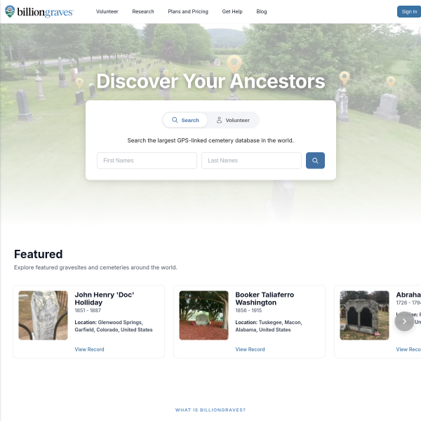 billiongraves.com