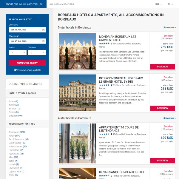 bordeauxhotelpage.com
