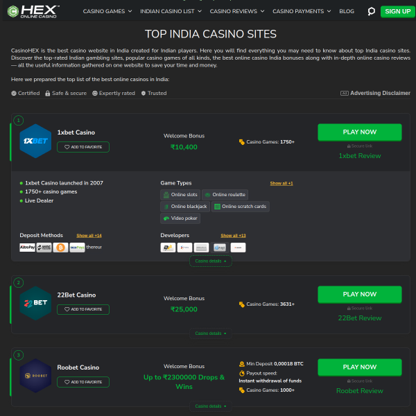 casinohex.in