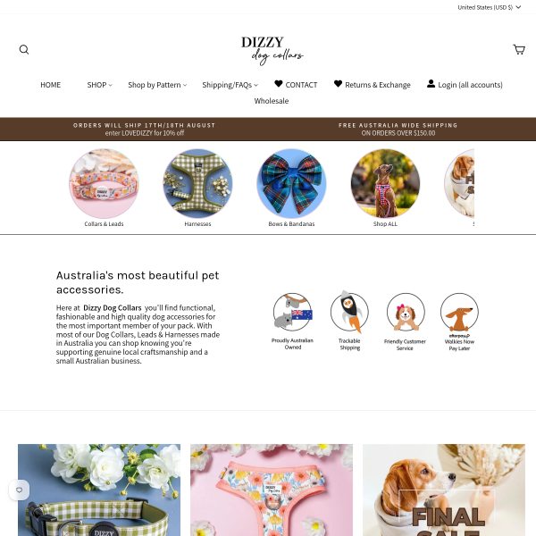 dizzydogcollars.com