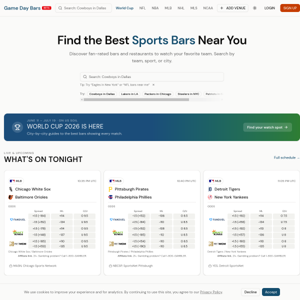 gamedaybars.com