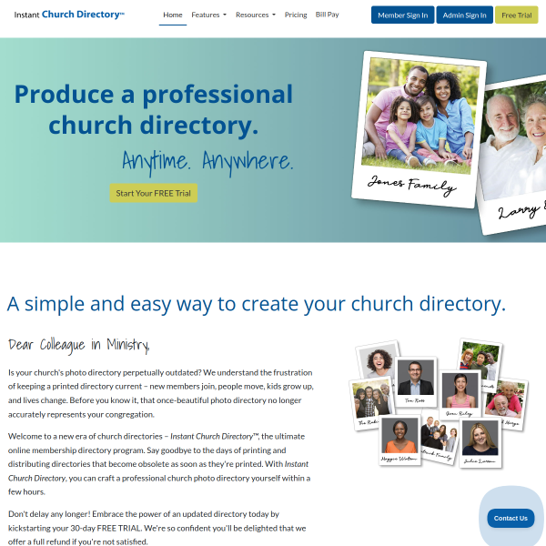 instantchurchdirectory.com