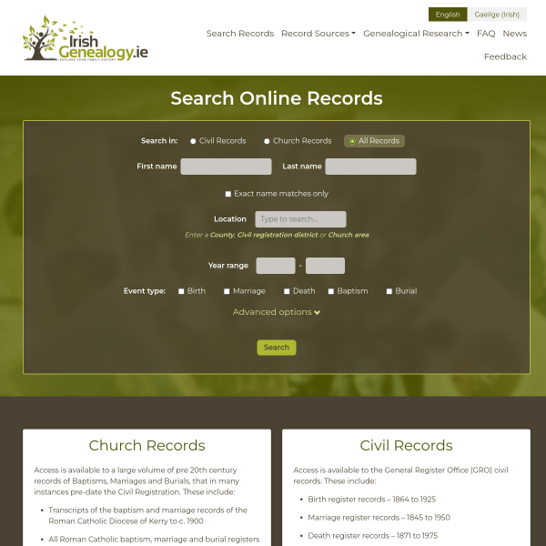 irishgenealogy.ie