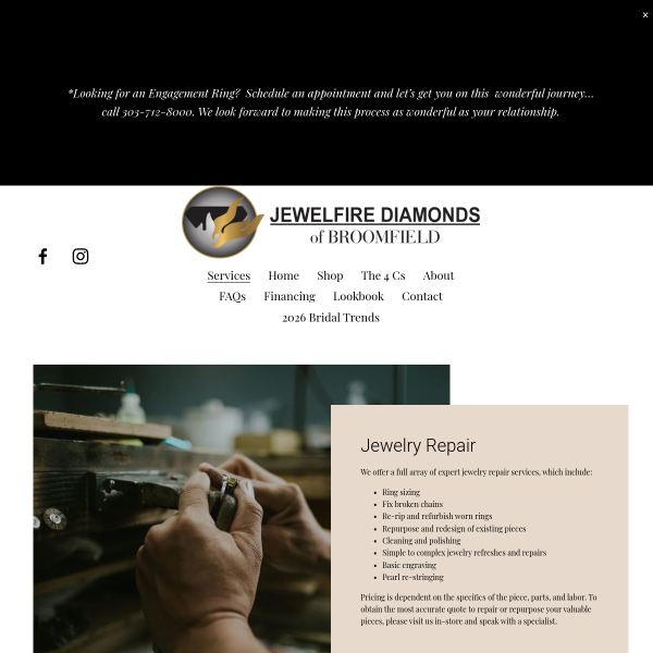 Custom Jewelry Design Services Broomfield CO