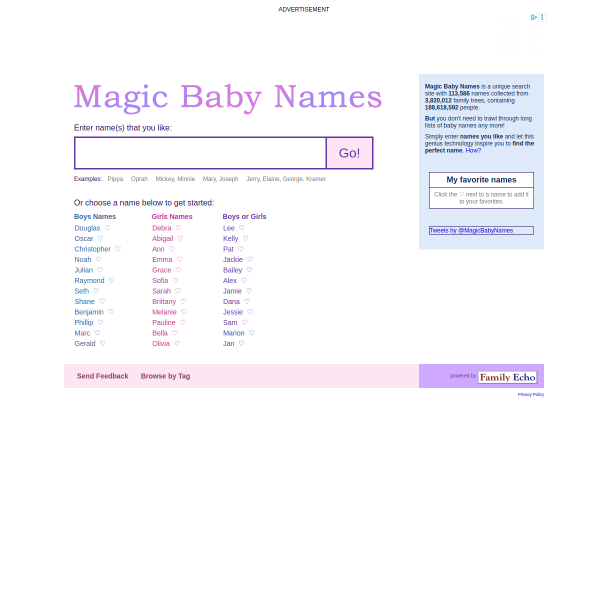 magicbabynames.com