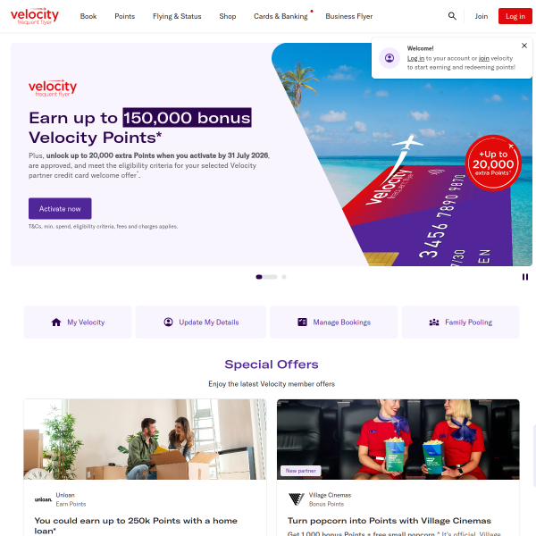 velocityfrequentflyer.com