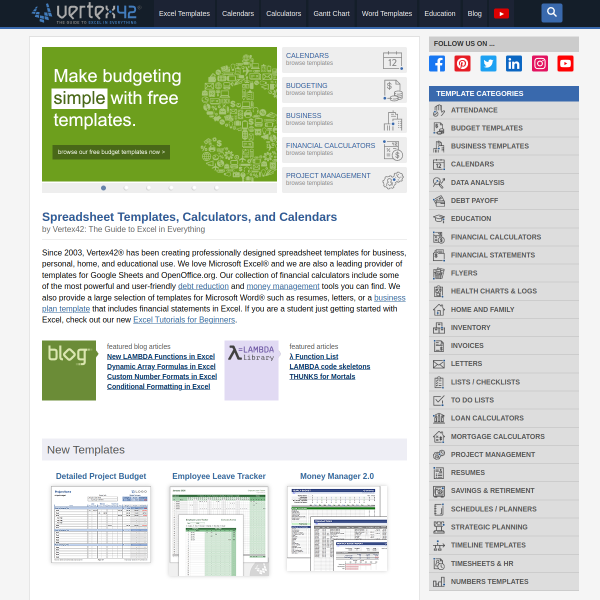 vertex42.com