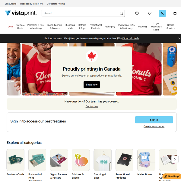 vistaprint.ca