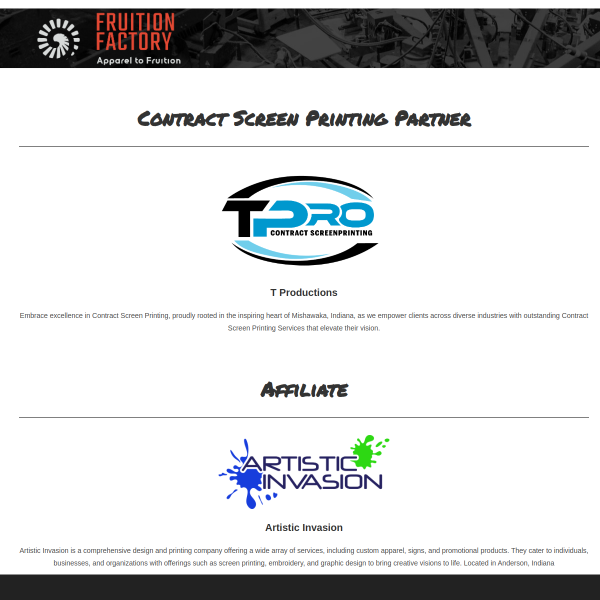 Fruition Factory website