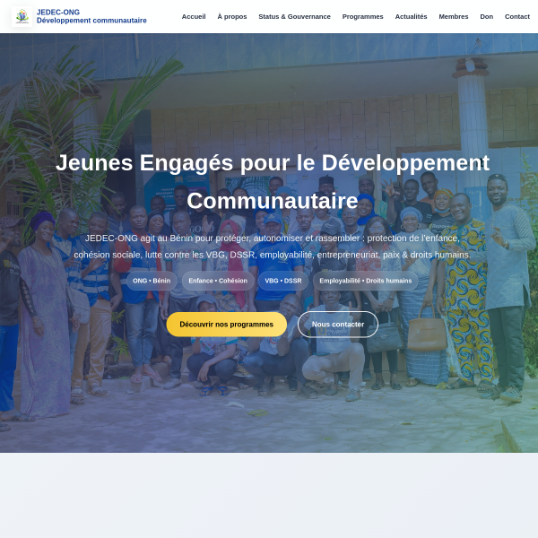 Aperçu du site JEDEC-ONG