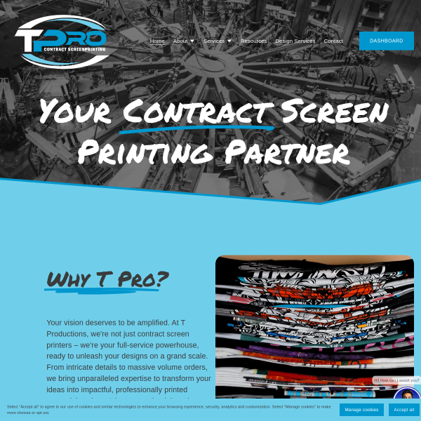 T Productions website
