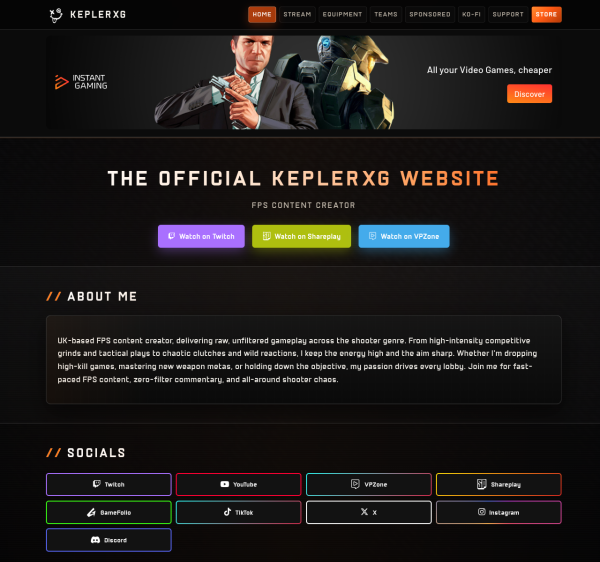 Creator Website Preview