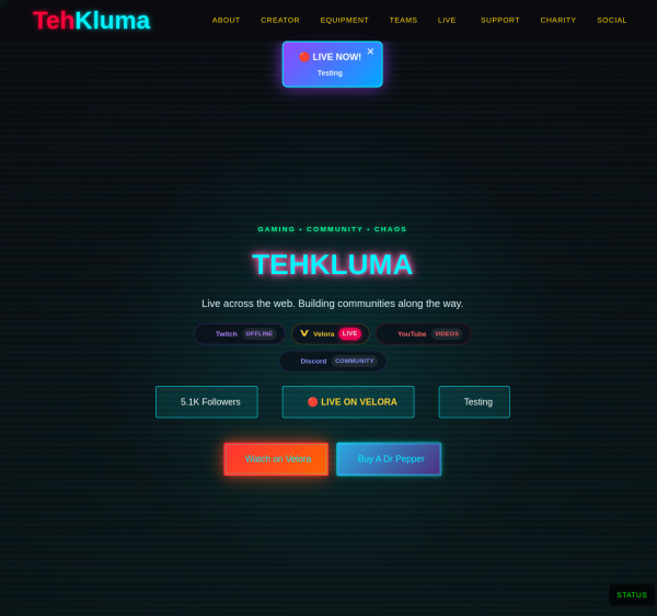 Creator Website Preview