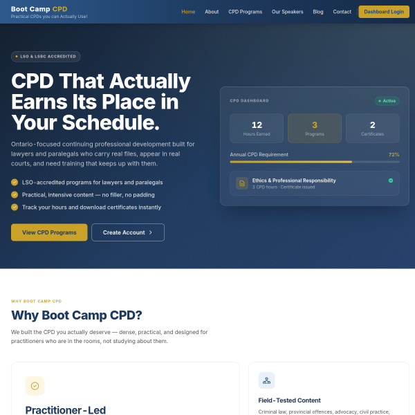 BootcampCPD screenshot