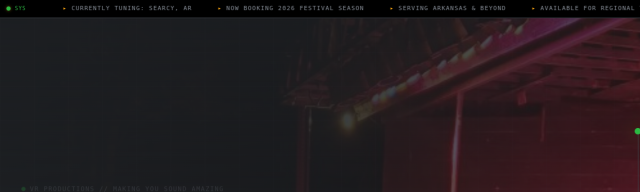 Velvet Ridge Productions website preview