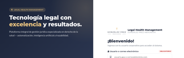 Vista de Legal Health Management