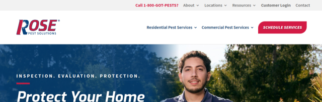 Rose Pest Solutions website preview