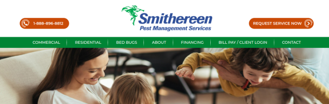 Smithereen Pest Management Services website preview