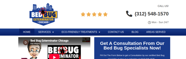 Bed Bug Exterminator Chicago website preview